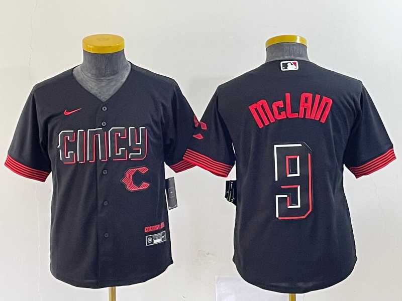 Youth Cincinnati Reds #9 Matt McLain Black 2023 City Connect Cool Base Stitched Jersey1,We sell and wholesale Youth Cincinnati Reds #9 Matt McLain Black 2023 City Connect Cool Base Stitched Jersey1 on line form chian!